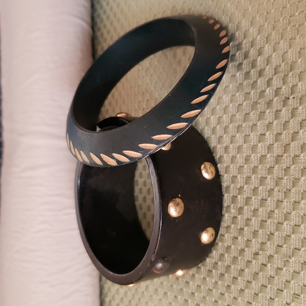 Two wooden bangles